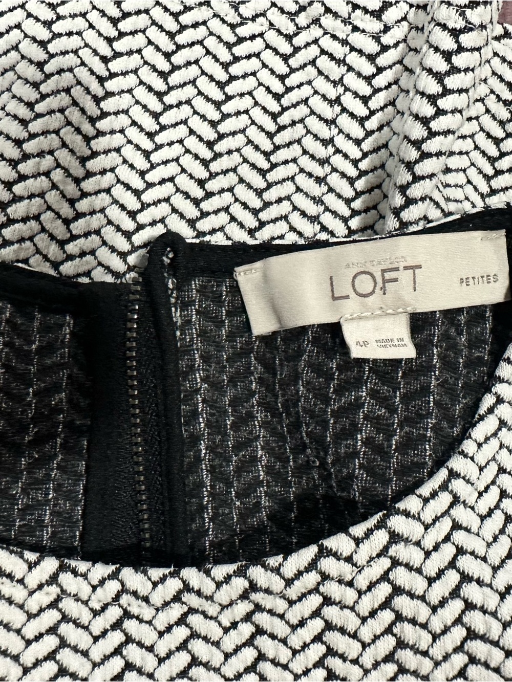 LOFT Fall Textured Sweater - ish Capsule Wardrobe Chevron Dress - Picture 3 of 8
